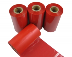 Barcode printer ribbon red wax resin